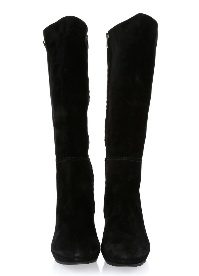 Botas hasta la rodilla de gamuza negras Paul Green Daphne para mujer talla 10 US (7,5 UK) $550 Foto 3 de 4