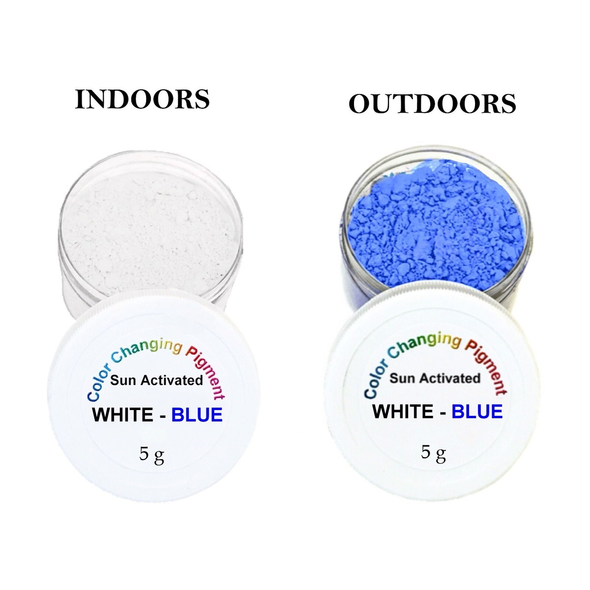 Color Changing Powder Shoe Powder Color Changing Photochromic Pigment Powder - White To ...