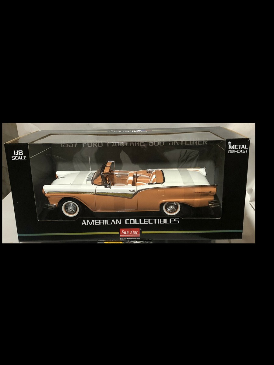 1957 Ford Fairlane CORAL SAND and WHITE 1:18 SunStar 1336 | eBay