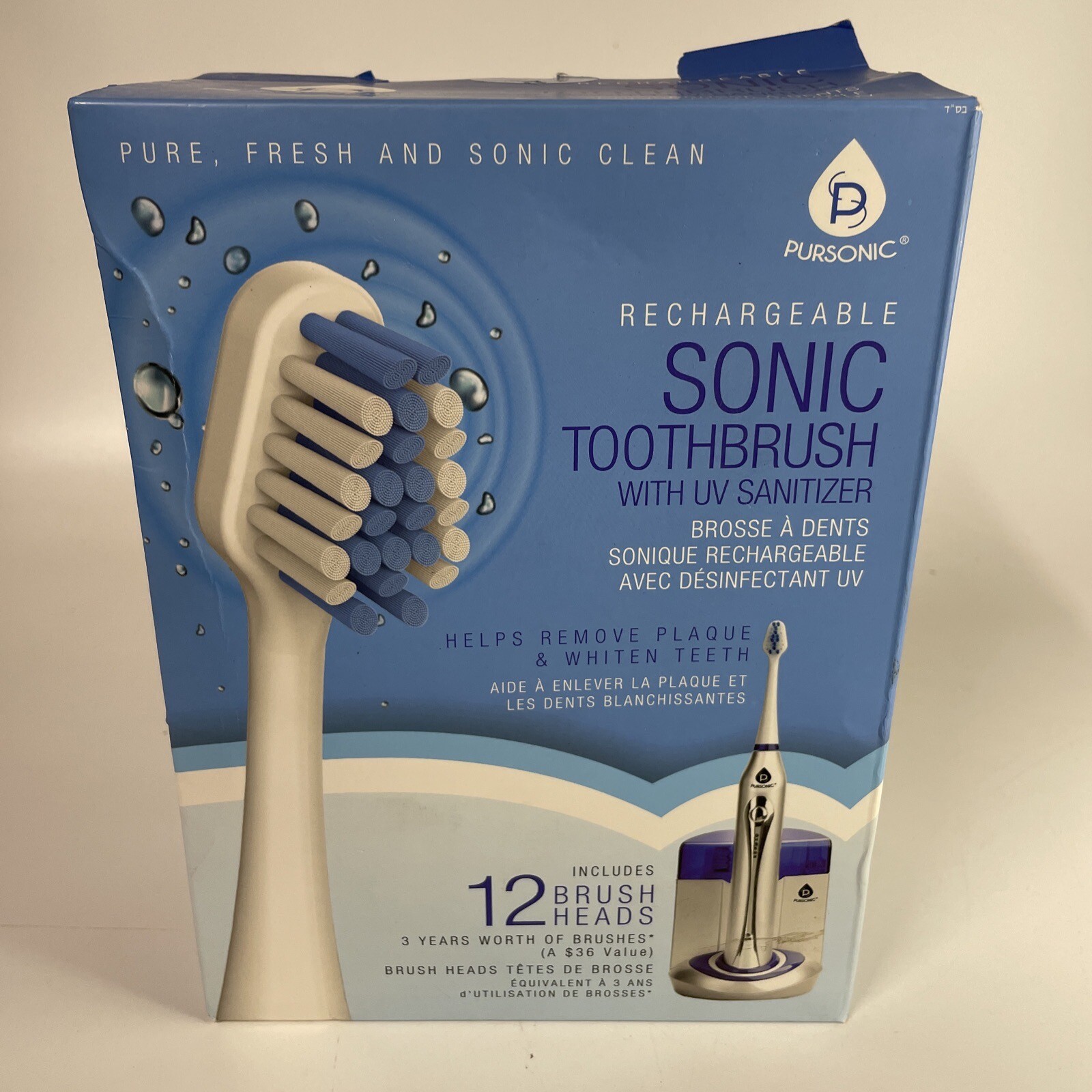Pursonic S450Sr-Deluxe Puresonic Sonic Toothbrush Uv Sanitiz