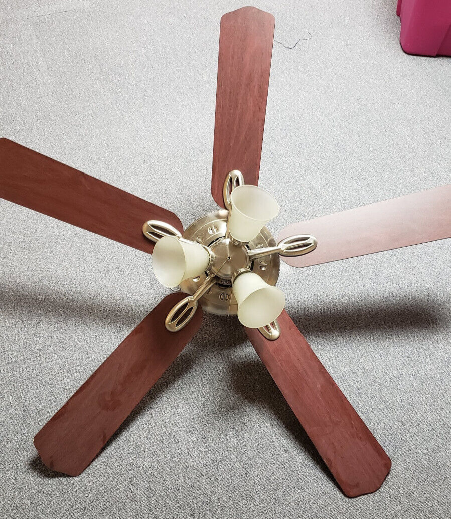 Hampton Bay Glendale 52" Indoor Brushed Nickel Ceiling Fan with Light