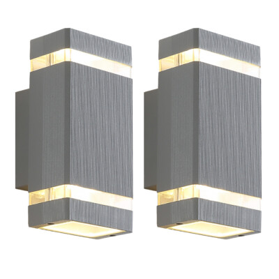 2 x LED Wall Sconce Lamp Fixture 8W Waterproof Up/Down Outdoor Light Patio Yard