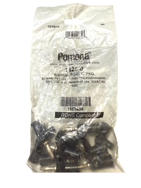New Pomona Banana Plug Use 0.161 to 0.166 Panel Binding Post Baa Jack 1825 10 PK - Image 2 of 3
