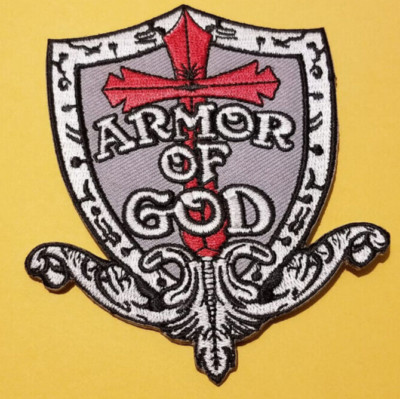 Armor of God Embroidered Patch  Beautiful Great Quality approx 3.5x4''