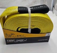Smartstraps 30’ ft. x 3” 22,500 lbs Recovery Tow Rope Strap 832 Loop End Sling