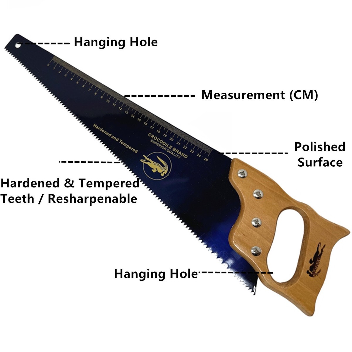 18 Inch Wood Hand Saw, 7 TPI Heavy Duty Wood Saw for Woodworking