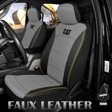 For Honda Caterpillar Car Truck Seat Covers For Front Seats Grey Faux Leather For Honda Caterpillar Car Truck Seat Covers For Front Seats Grey Faux Leather