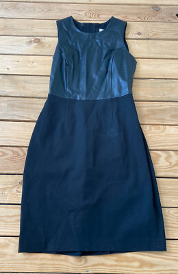 green emerald velvet dress BANANA REPUBLIC Black Faux Leather Round Neck Short Sleeve Tunic Dress   Second Wave Couture