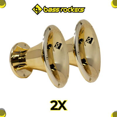 2PC 2  Throat 5.65  Exit Horn Wave Guide UV Resistant Silver Bolt on Compression