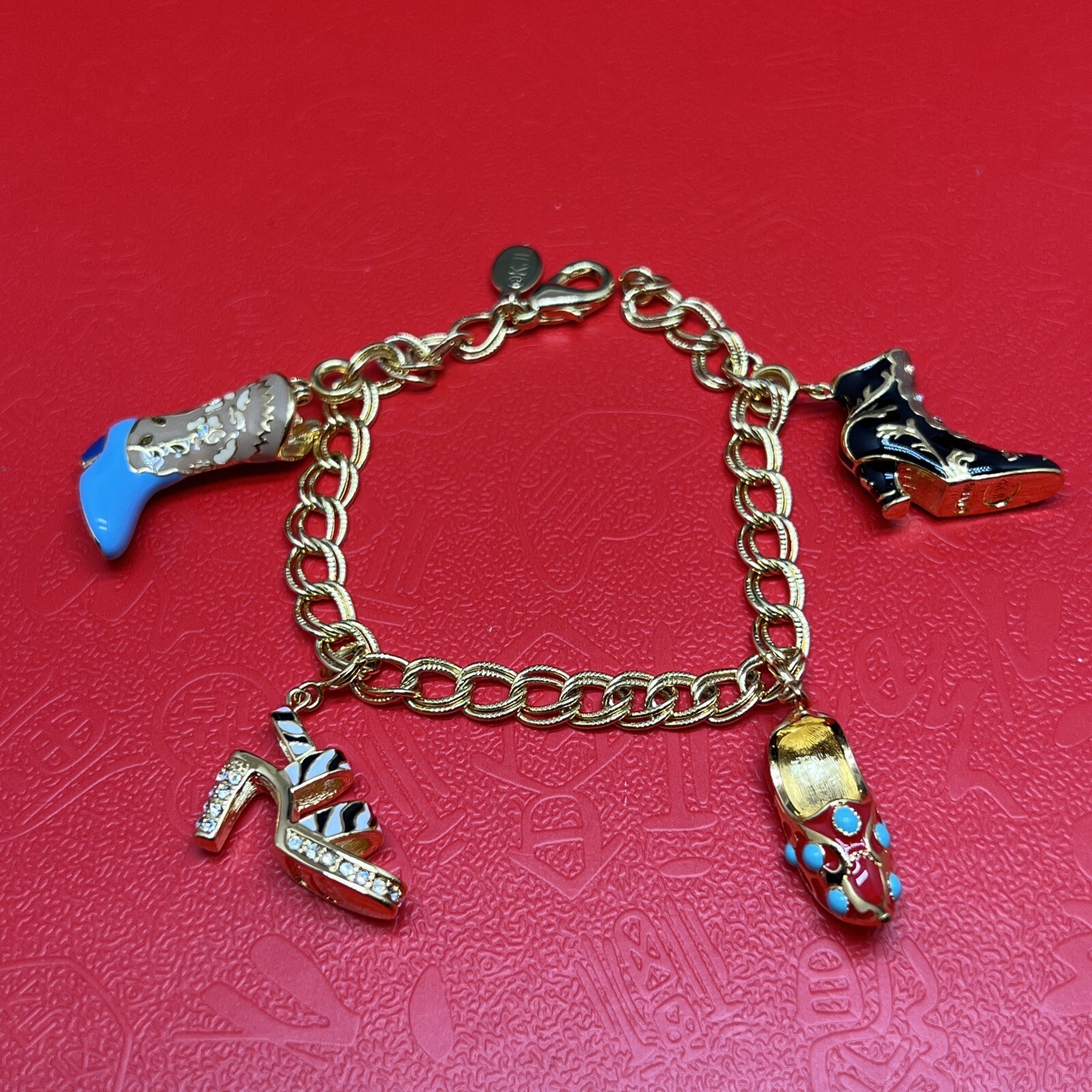 KJL Kenneth Jay Lane Shoes Boots Sandals 4 Charms… - image 1