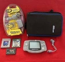 Nintendo Game Boy Advance Console System With Extra’s - Clear Glacier-Tested