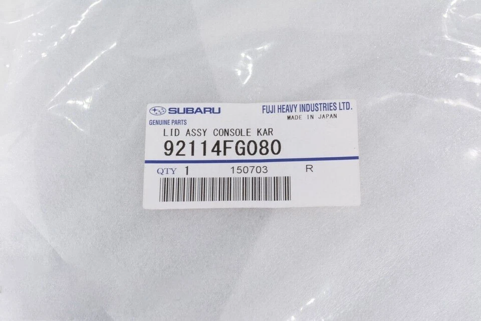 OEM 2010-2014 Subaru Impreza WRX STi Consola Central Tapa Cuero NUEVO 92114FG080 Foto 4 de 4