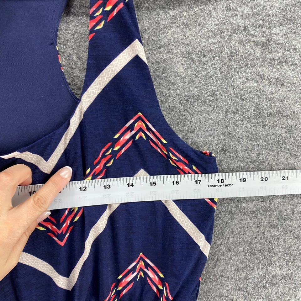 Trixxi Dress Women M Medium Blue Striped Maxi Long Lined Sleeveless Casual - Image 3 of 4