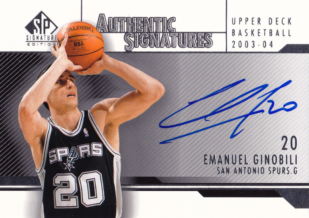 2003-04 SP Signature Edition EMANUEL MANU GINOBILI Auto 2003-04 SP Signature Edition EMANUEL MANU GINOBILI Auto