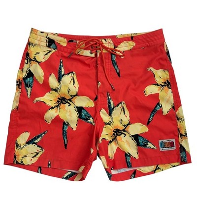 Deus Ex Machina Mens Red Floral Havana Board Shorts Size 30 DMP232207