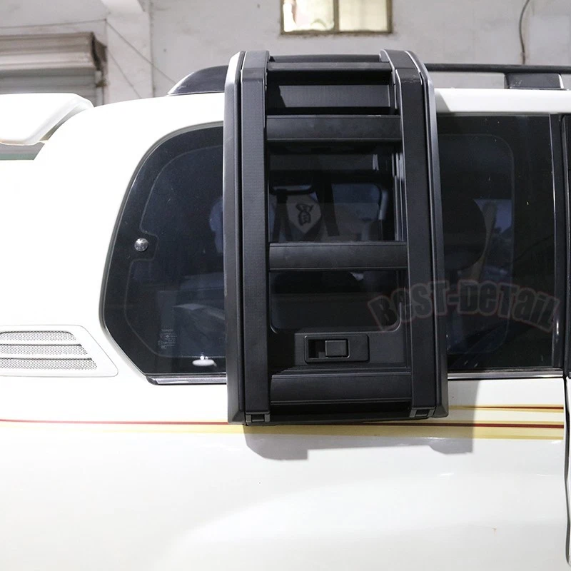 Side Roof Foldable Liftable Ladder for Land Cruiser Prado LC100 FJ100  Aluminum - Image 3 of 4