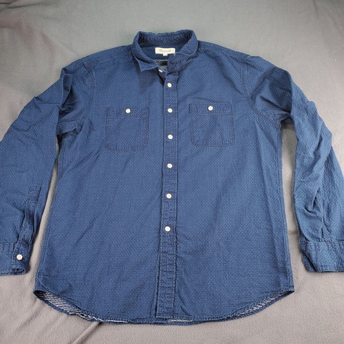 Madewell Menswear Button Down Shirt, Dotted, Long Sleeve, Casual Large - Picture 3 of 6