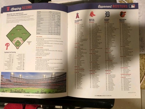 Orion Kerkering 2025 PHILADELPHIA Phillies Scorecard Program Citizens Bank Park - Imagen 4 de 6