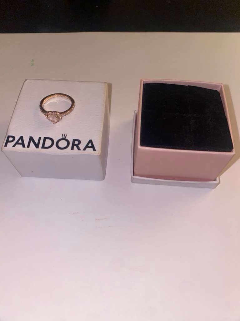 Pandora Ring Sparkling Elevated Heart Ring, Size 4 - image 3