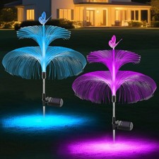 Solar Lights Outdoor Garden Ornaments, 2 Pack Solar Garden Lights Outdoor, Wate