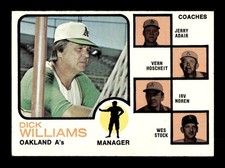 1973 Topps #179 Dick Williams A's NEAR MINT *9v