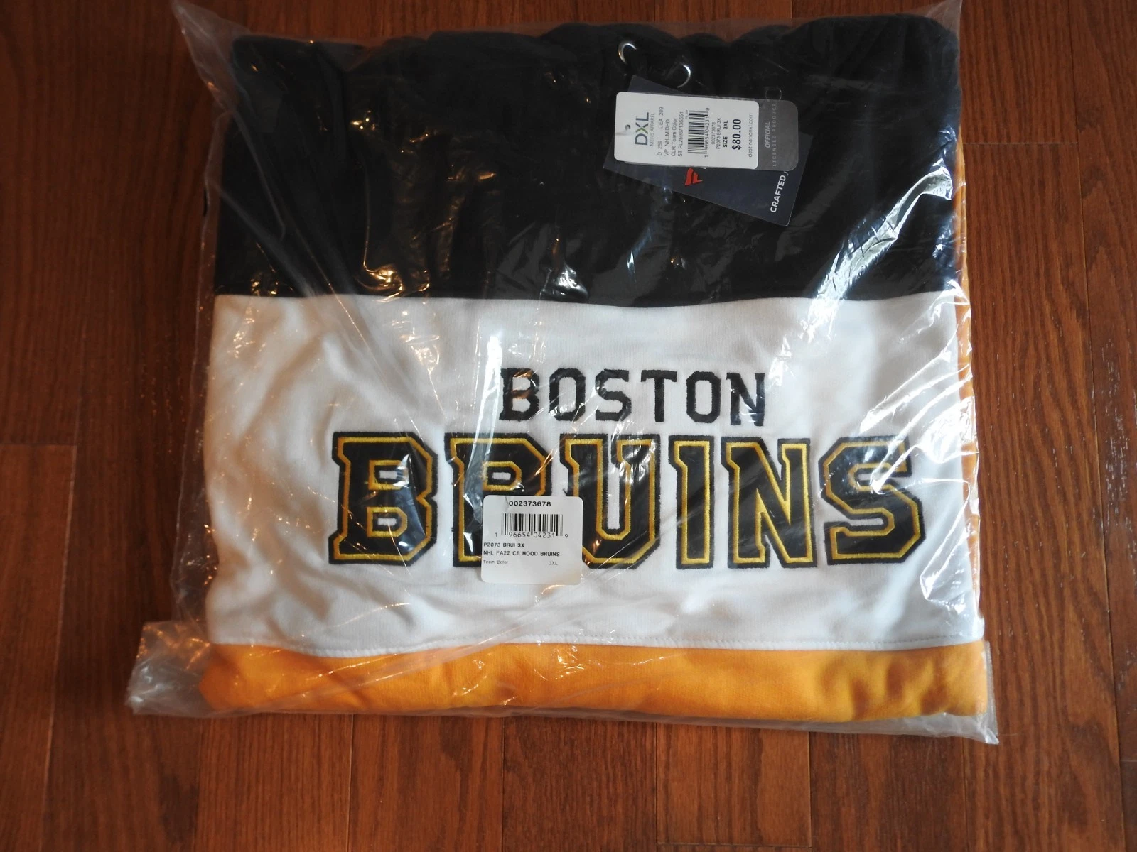 Boston Bruins Hooded Sweatshirt New Mens Big