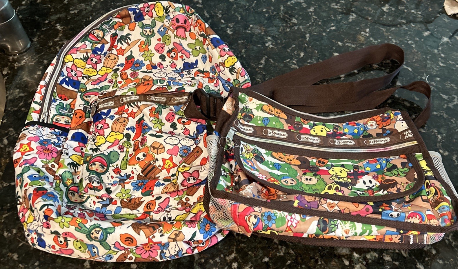 Le Sportsac Knapsack AND Shoulder Bag Tokidoki