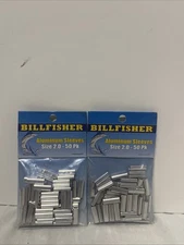 Billfisher 2.0AL-50 Aluminum Single Sleeves 250-300 lb 2 Packs Of 50
