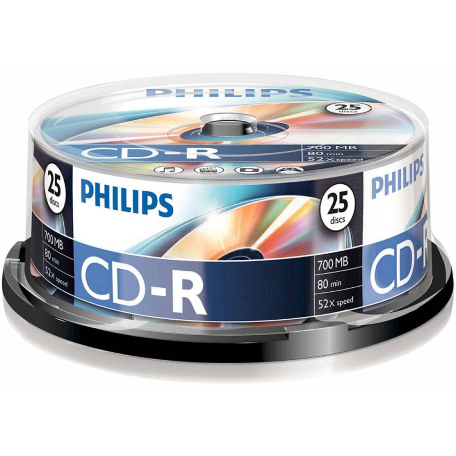 Philips 52x 80 Minute CD-R 700MB - 25 Discs (CR7D5NB25/00)