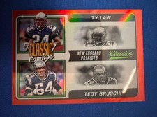 2021 Panini Classics - Classic Combos Ty Law, Tedy Bruschi #CC-TT Red /50