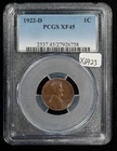 1922-D 1c Lincoln Wheat Small Cent - Luster - PQ Coin - PCGS XF 45 - SKU-X6923