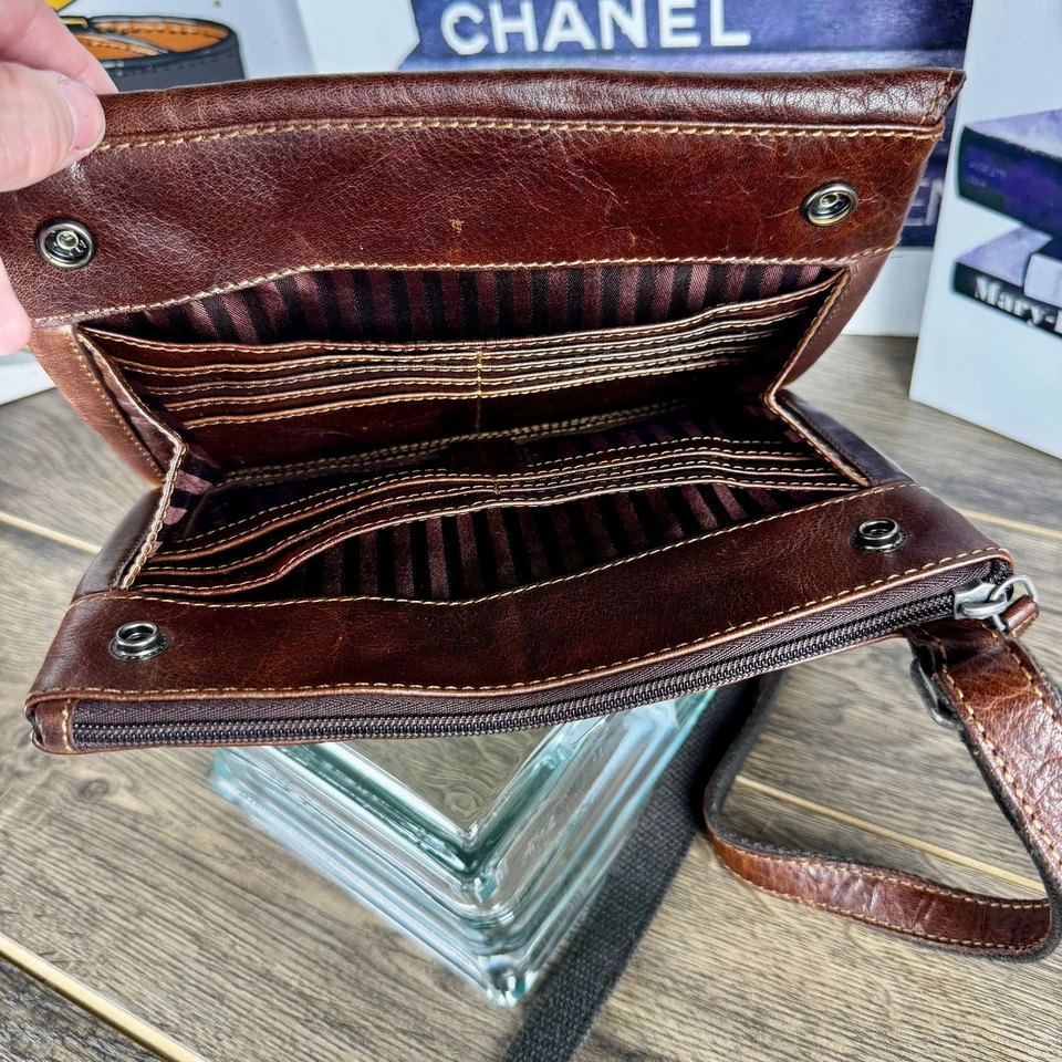 Bolso Bandolera Jack Georges Voyager Cuero Marrón #7610 Foto 4 de 4