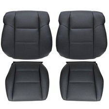 Perforated Leather Seat Covers Driver Passenger Side Bottom Top Replacements