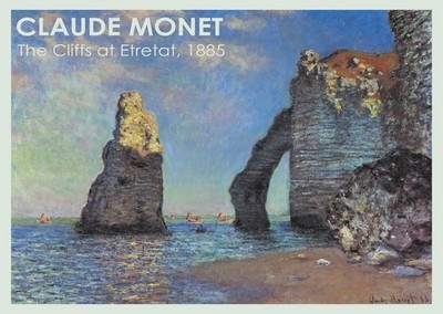 Claude Monet Wandkunst Poster - Die Klippen von Etretat, 1885 Wohnkultur