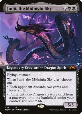 Junji, the Midnight Sky (Extended Art) Kamigawa: Neon Dynasty MTG LP card