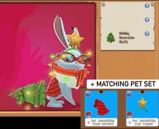 Animal Jam Play Wild Holiday Decoration Outfit matching pet set AJPW