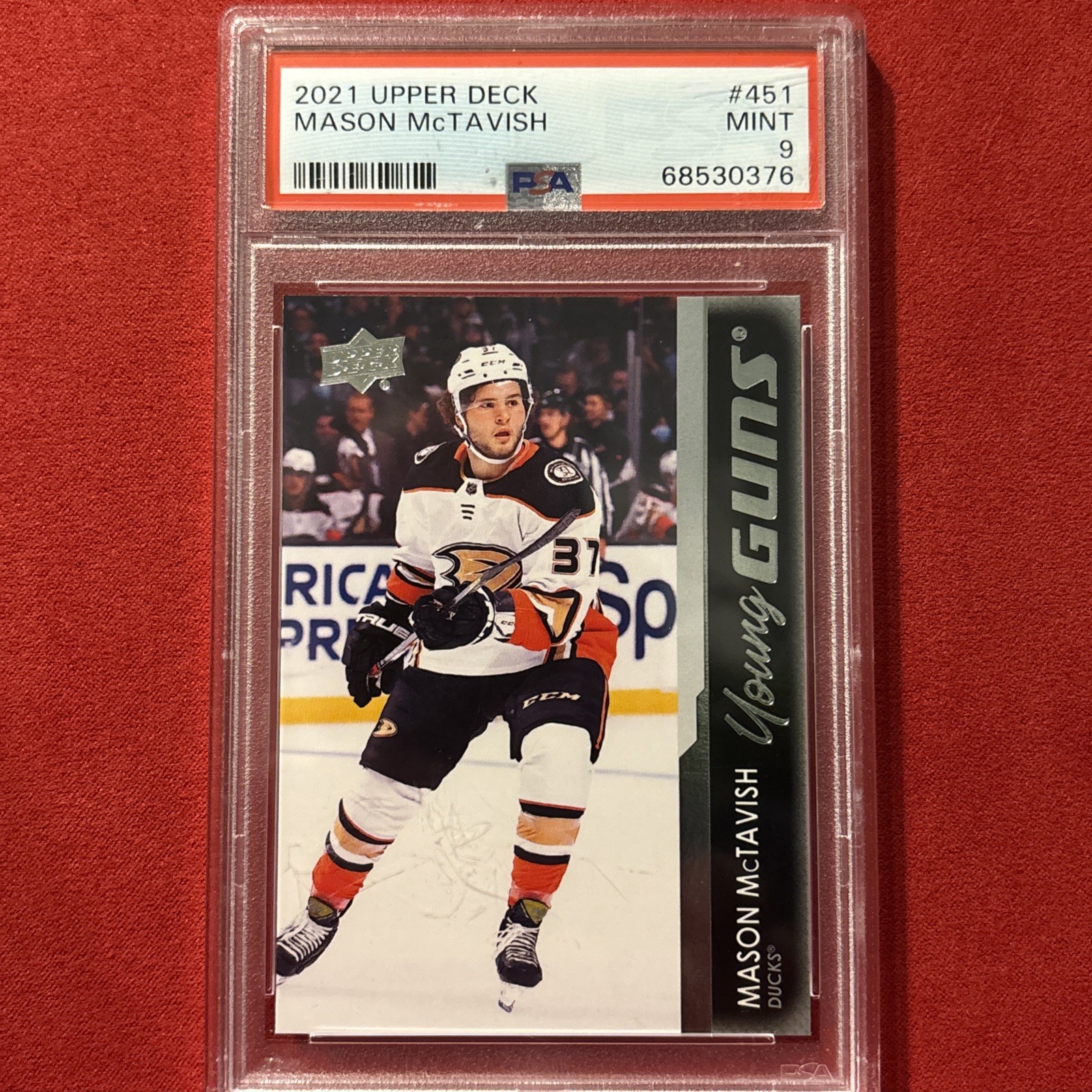 2021-22 Upper Deck Series 2 - Young Guns Mason McTavish #451 (RC) PSA9