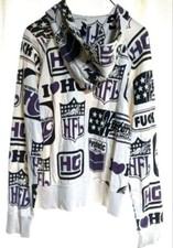 HYSTERIC GLAMOUR 90s Vintage Blue Tag All Over Print Zip Hoodie Free Size JAPAN