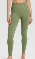NEW JoyLab Women's Seamless High-Rise 7/8 Leggings Olive Green Size Large