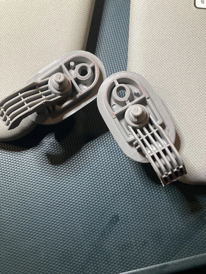 2013-2017 Hyundai Elantra GT Driver Passenger Side Sun Visor Pair Set Gray - Image 4 of 4