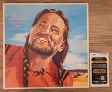 Willie Nelson Signed Greatest Hits Vinyl Record LP Country LEGEND JSA