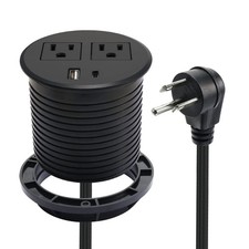 Desk Power Grommet Usb C Recessed Power Strip 2 Outlet 2 Usb Ports 1 Usbc 1 U