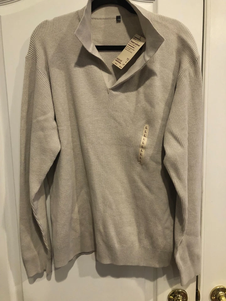 Suéter patrón acanalado Muji para hombre - talla L Foto 4 de 4