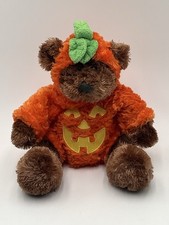 8  Halloween Pumpkin Stuffed Plush Teddy Bear  Animal Adventure 2008 ADORABLE