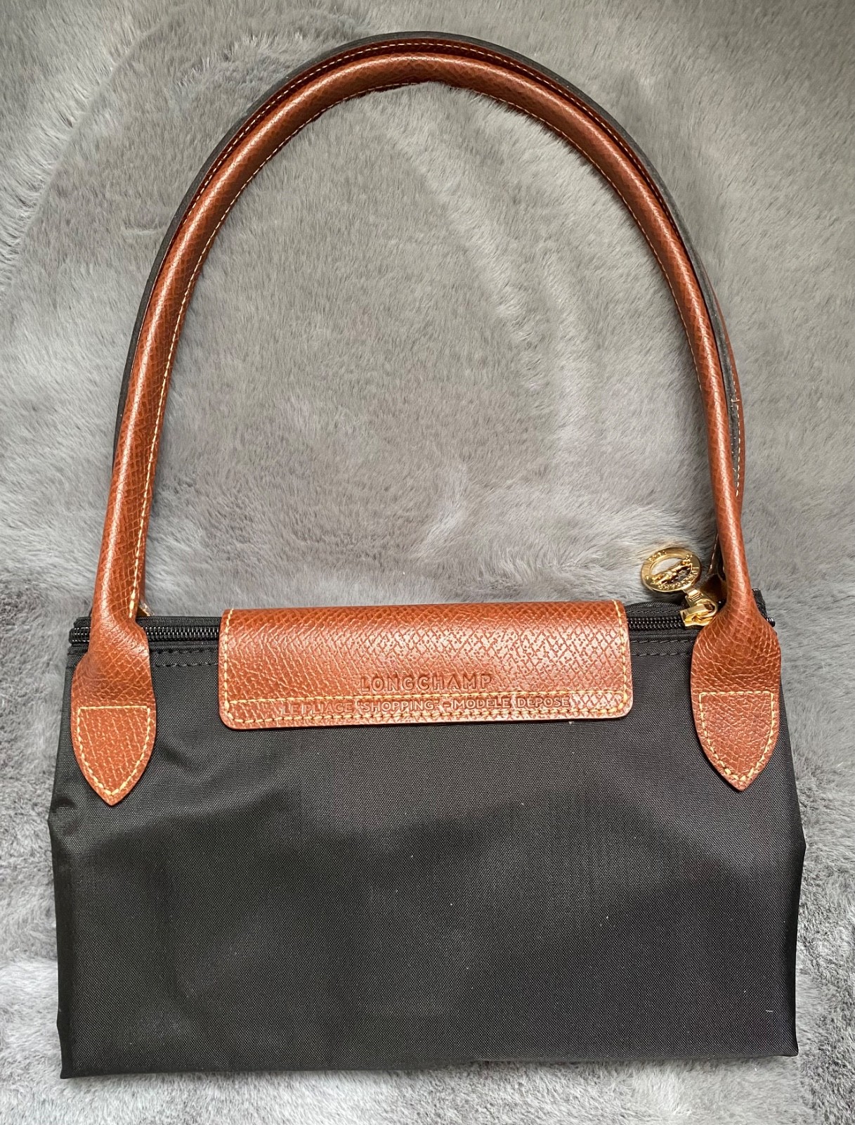 NEW 2010s Authentic Longchamp Le Pliage Original Black Large Tote Shoulder Bag image 5