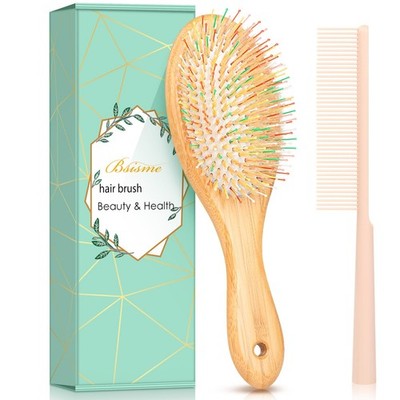 Hair Brush with Boar Bristle & Nylon Pins for Men , Detangling Hairbrush for ...