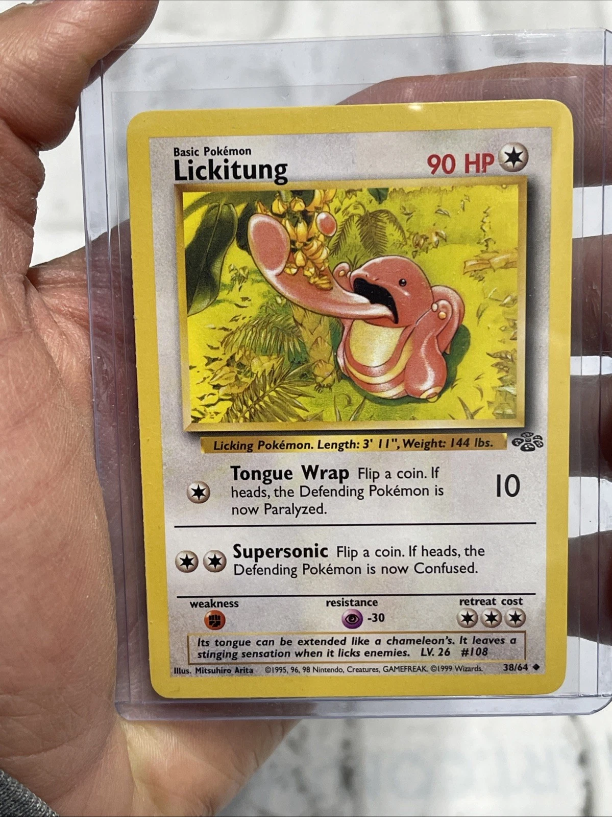 Lickitung 38/64 Jungle Regular Vintage Pokemon TCG WOTC NM/MT Uncommon Nintendo