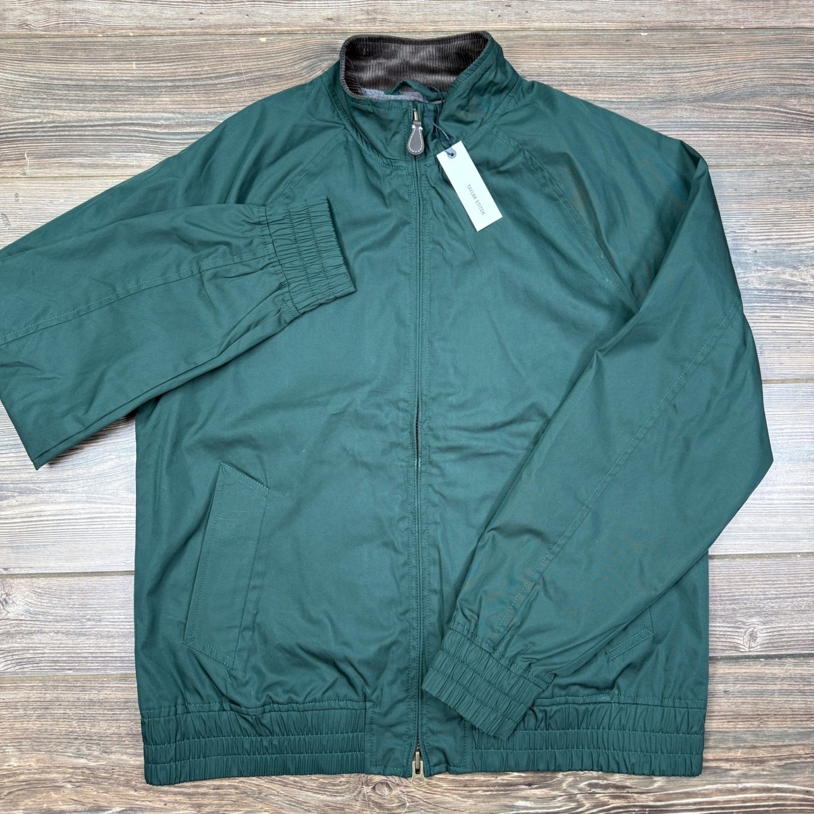 Taylor Stitch Mens Size 42 LARGE Dean Jacket Dark Spruce Twill Harrington NWT - second product detail image