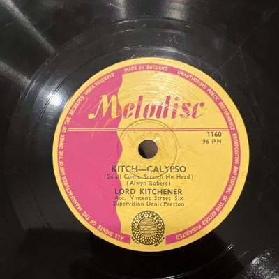Melodisc 78 RPM Lord Kitchener - Food From The West Indies 1160 E- Calypso