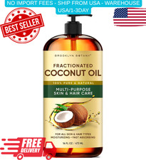 "US SELLER" Fractionated Coconut Oil 16oz 100 Pure Carrier Oil for Skin  Hair.
